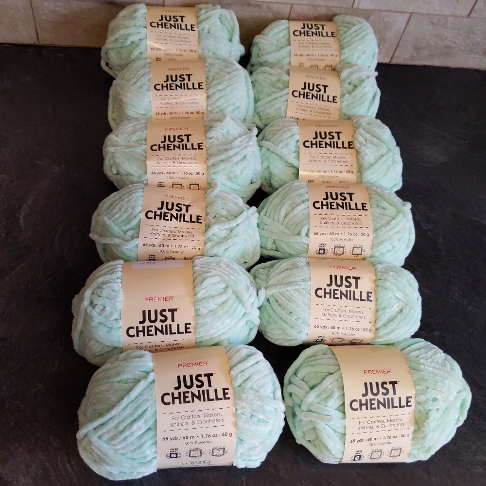12 SKEINS PREMIER YARN JUST CHENILLE CHUNKY YARN BUNDLE